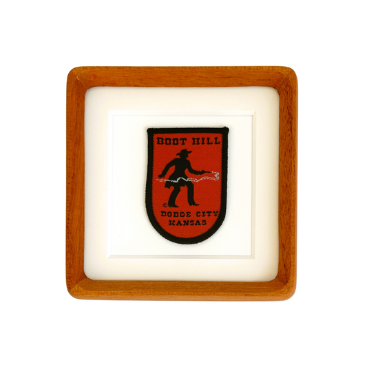 Kansas Dodge City Boot Hill Vintage Framed Travel Patch