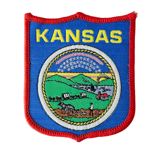 Kansas State Flag Patch Large Vintage Patch