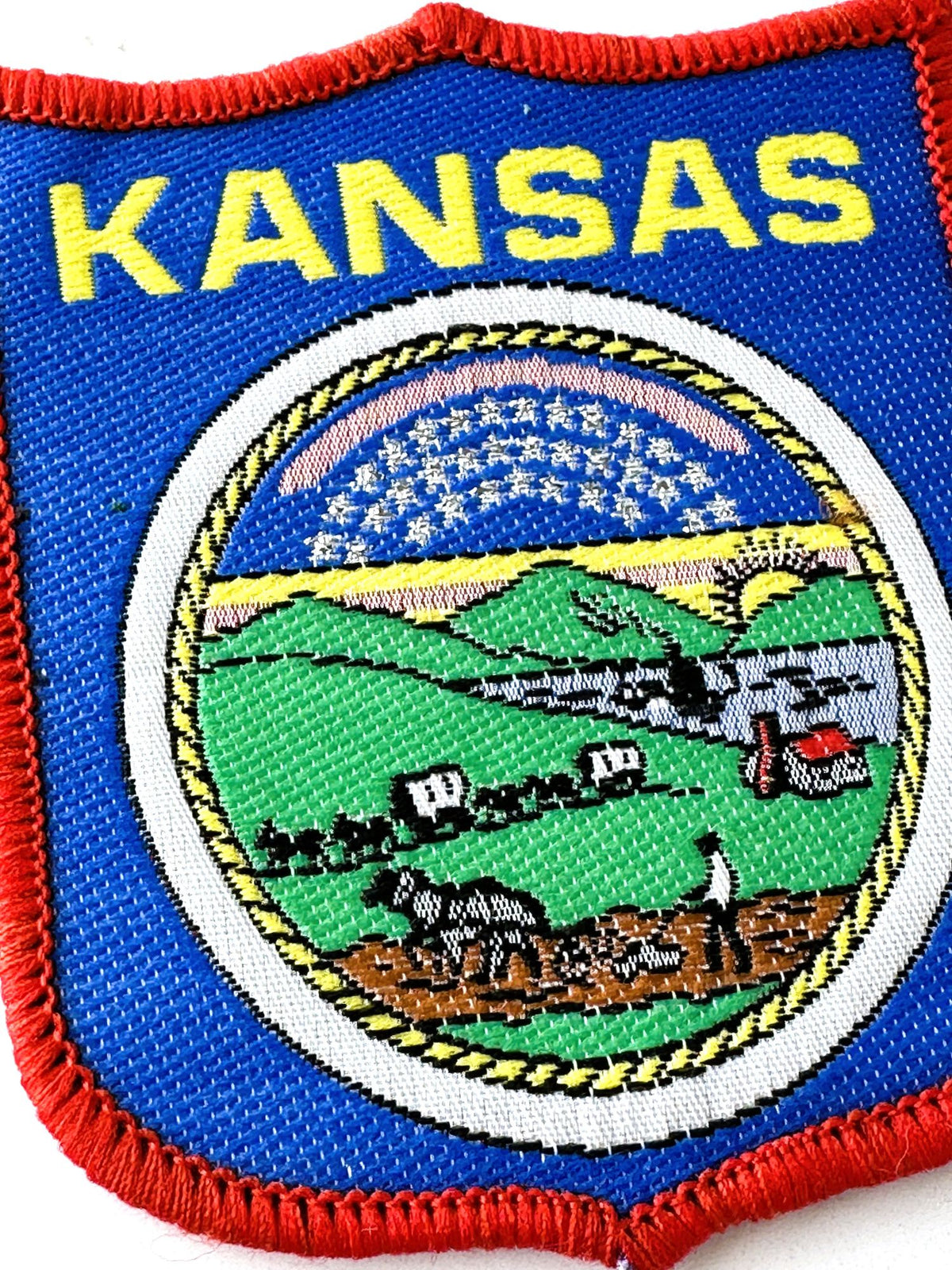 Kansas State Flag Patch Large Vintage Patch