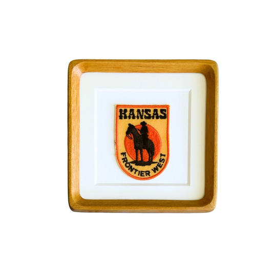 Kansas Frontier West Vintage Framed Travel Patch