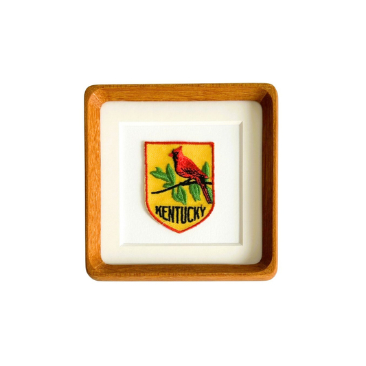 Kentucky Cardinal Bird Vintage Framed Travel Patch