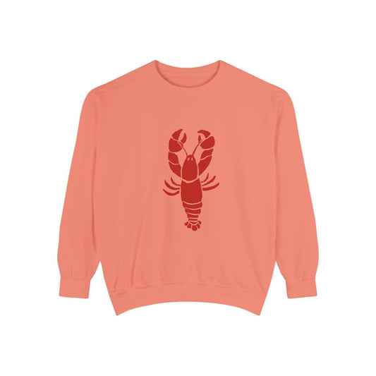 Lobster Adult Unisex Sweatshirt in Terracotta with Red Lobster