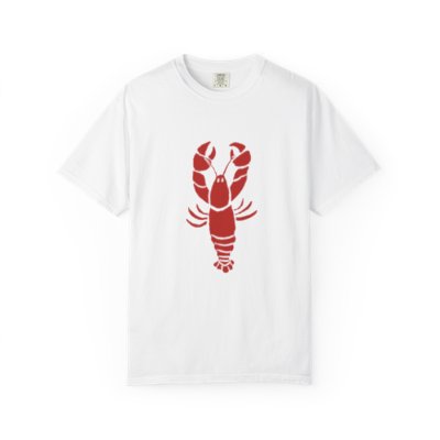 Lobster Adult Unisex T-Shirt Red Lobster, White or Denim Blue Tee