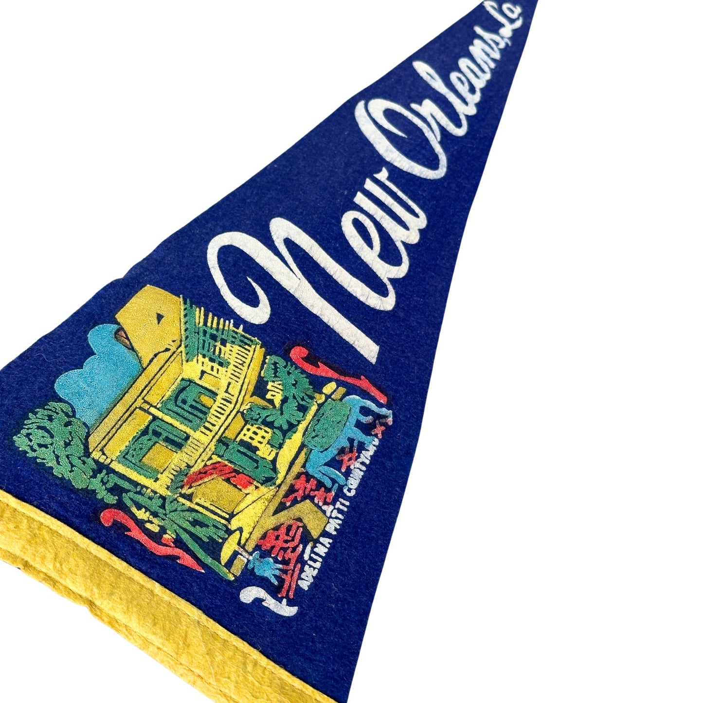 Louisiana New Orleans Adelina Patti Courtyard Vintage Pennant
