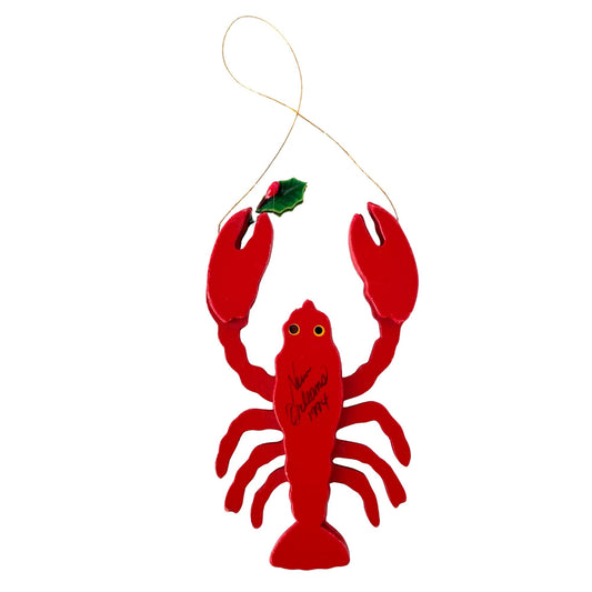 Louisiana New Orleans Crawfish Vintage Wood Ornament
