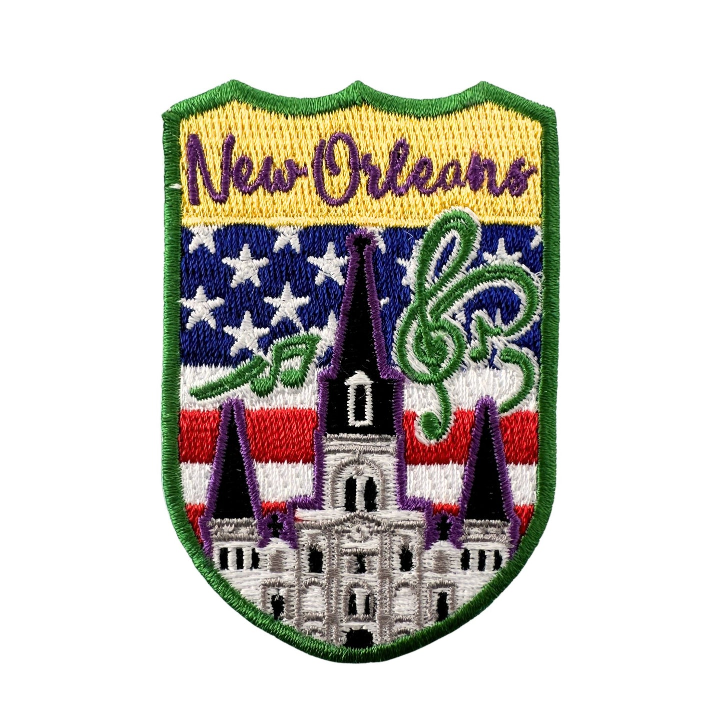 Louisiana New Orleans Jackson Square American Flag Vintage Patch