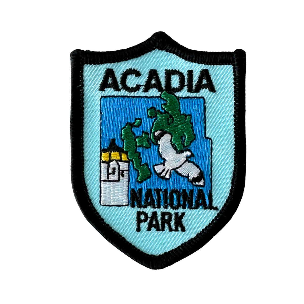 Maine Acadia National Park Seagull Lighthouse Vintage Patch