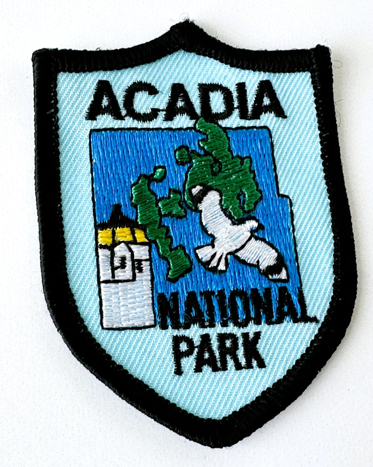 Maine Acadia National Park Seagull Lighthouse Vintage Patch