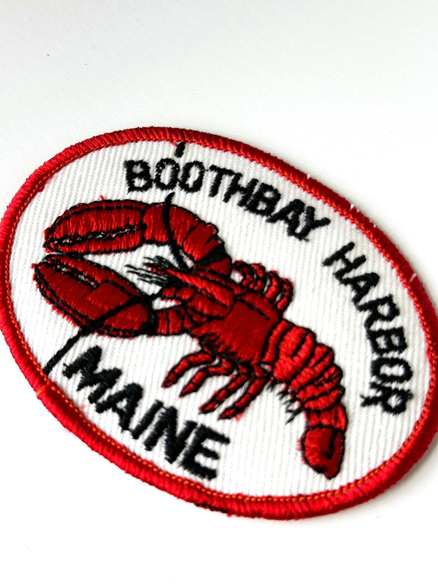 Maine Boothbay Harbor Lobster Large Vintage Patch
