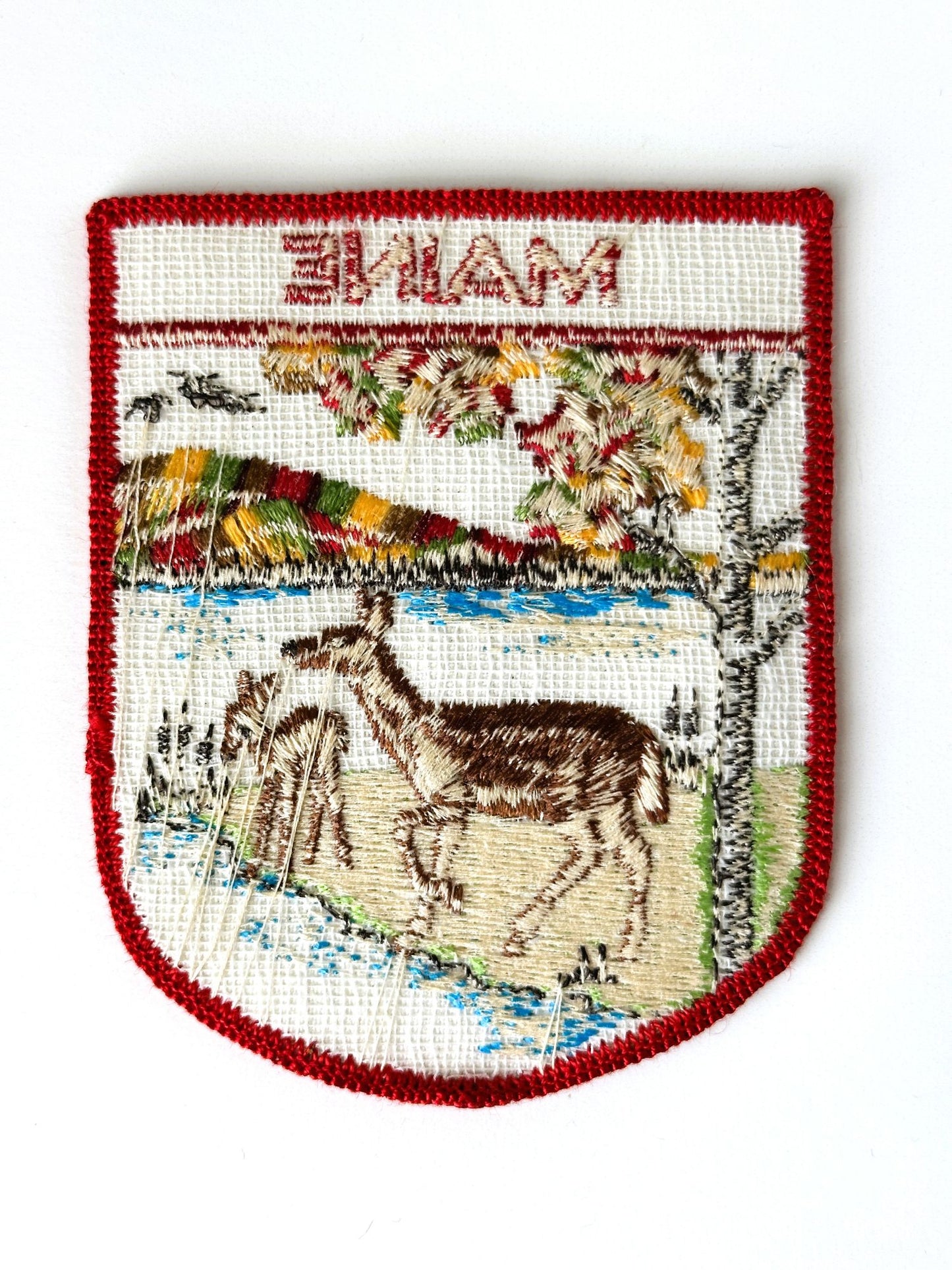Maine Deer Wildlife Large Vintage Patch