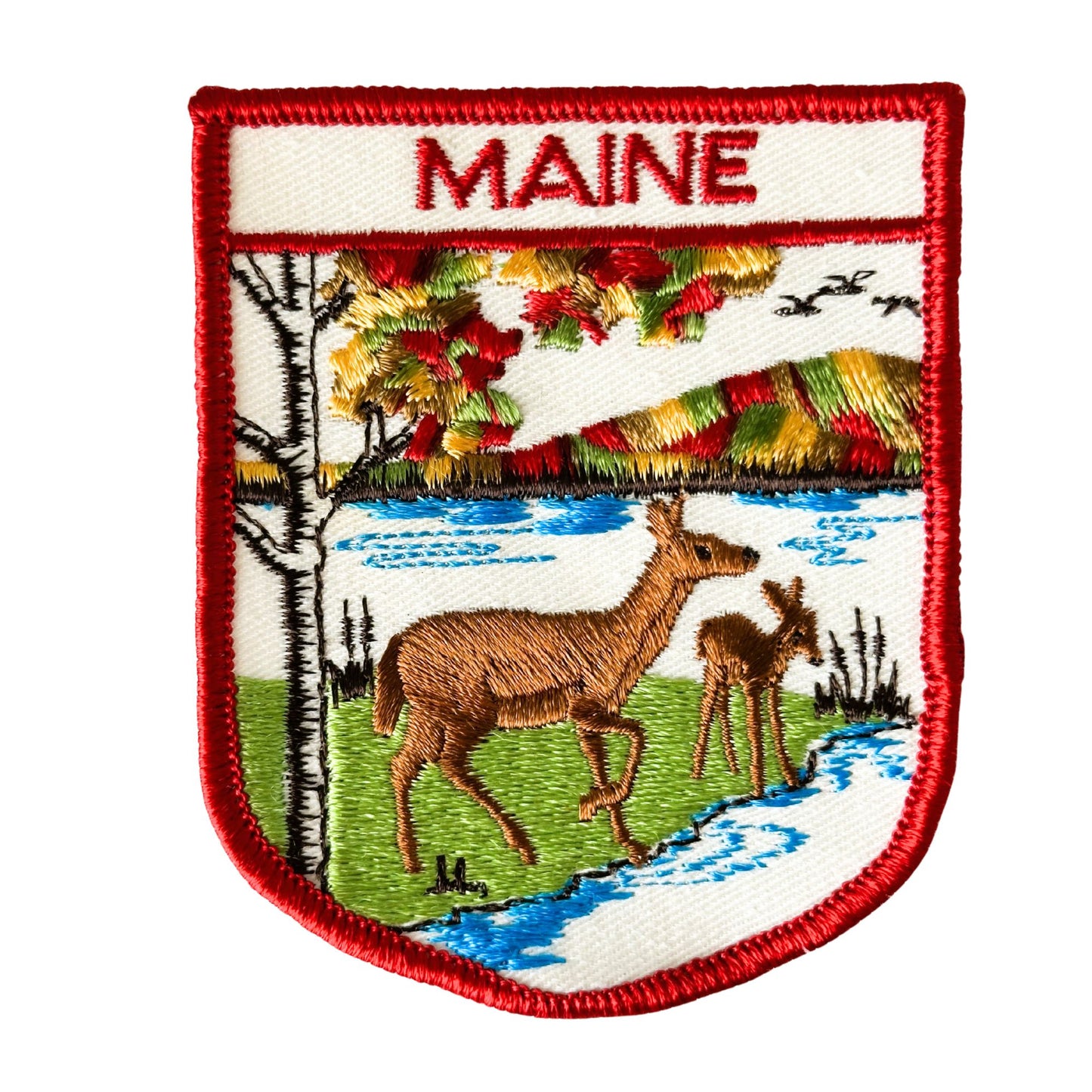 Maine Deer Wildlife Large Vintage Patch