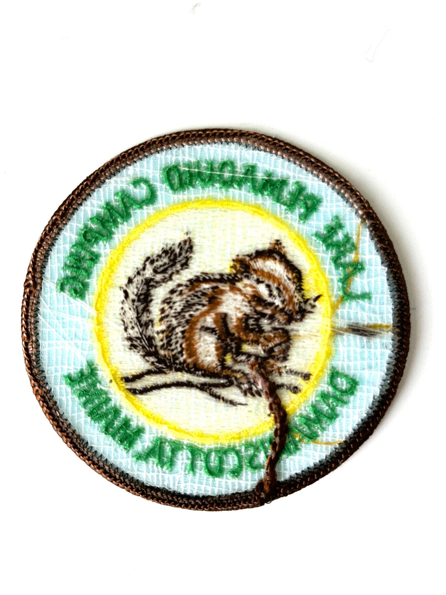 Maine Lake Pemaquid Camping Damariscotta Squirrel Vintage Patch