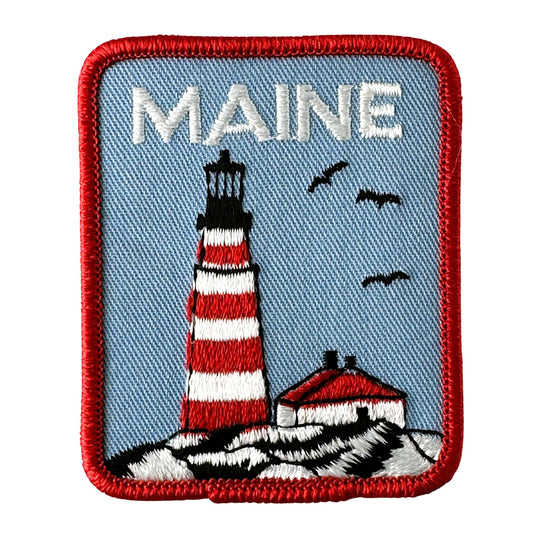 Maine Lighthouse Nautical Large Vintage Patch