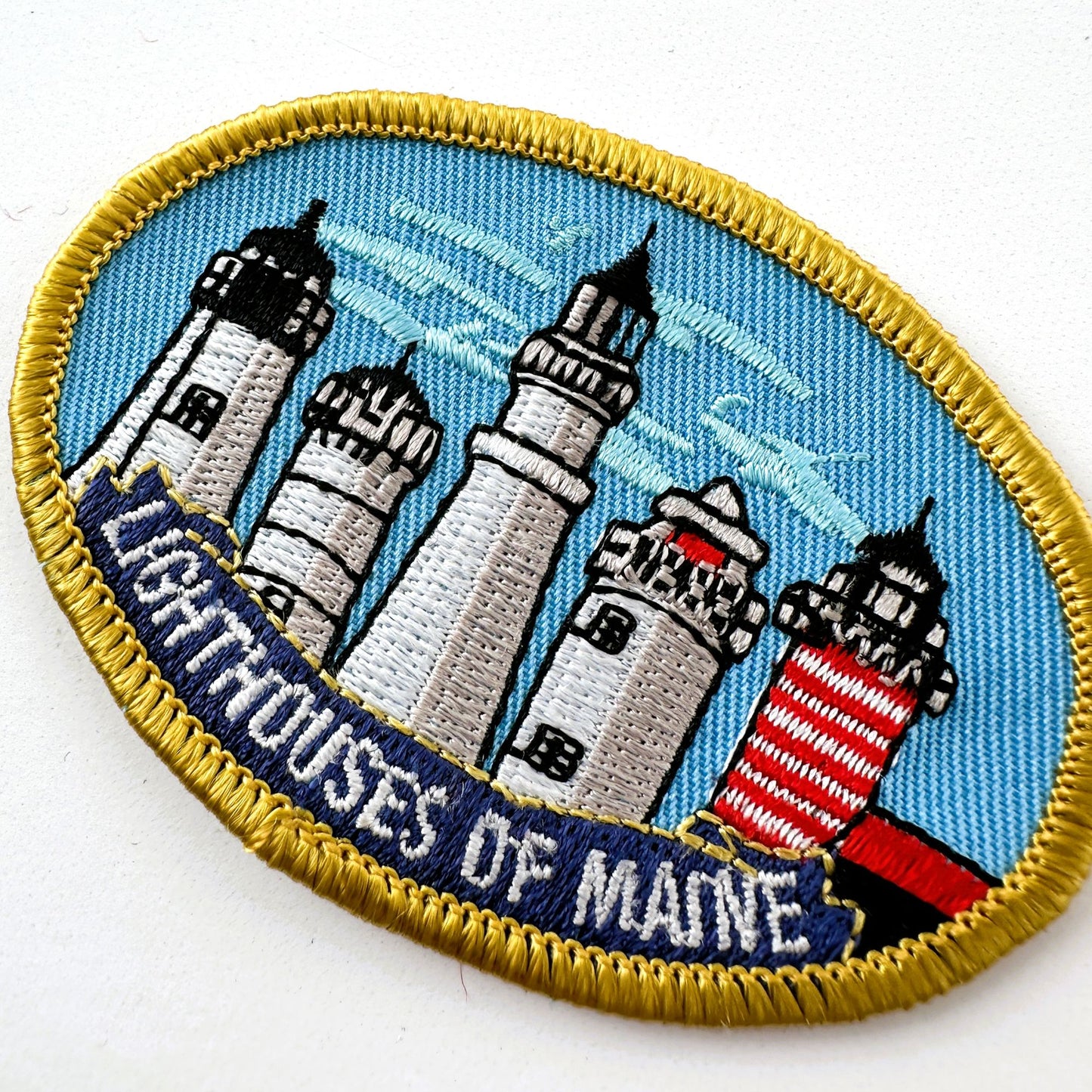 Maine Lighthouses Vintage Patch