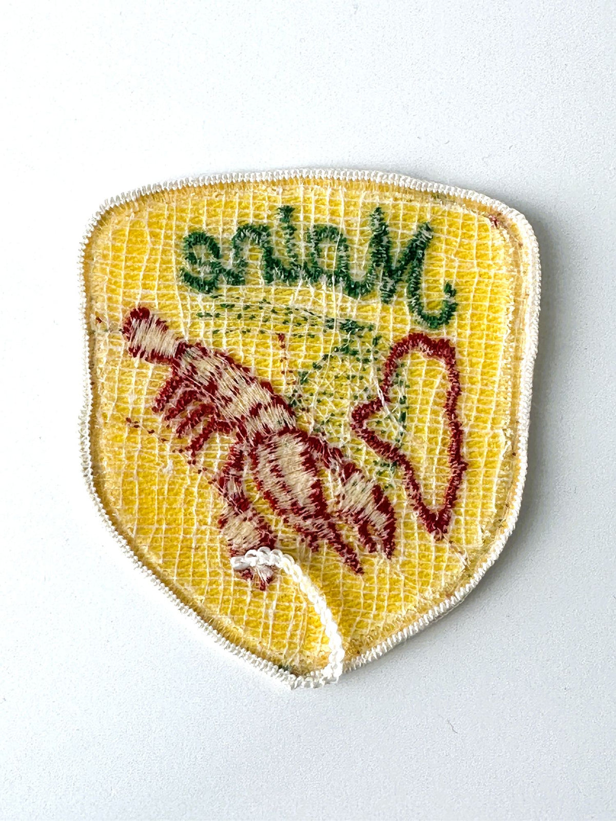 Maine Lobster Large Yellow Vintage Patch