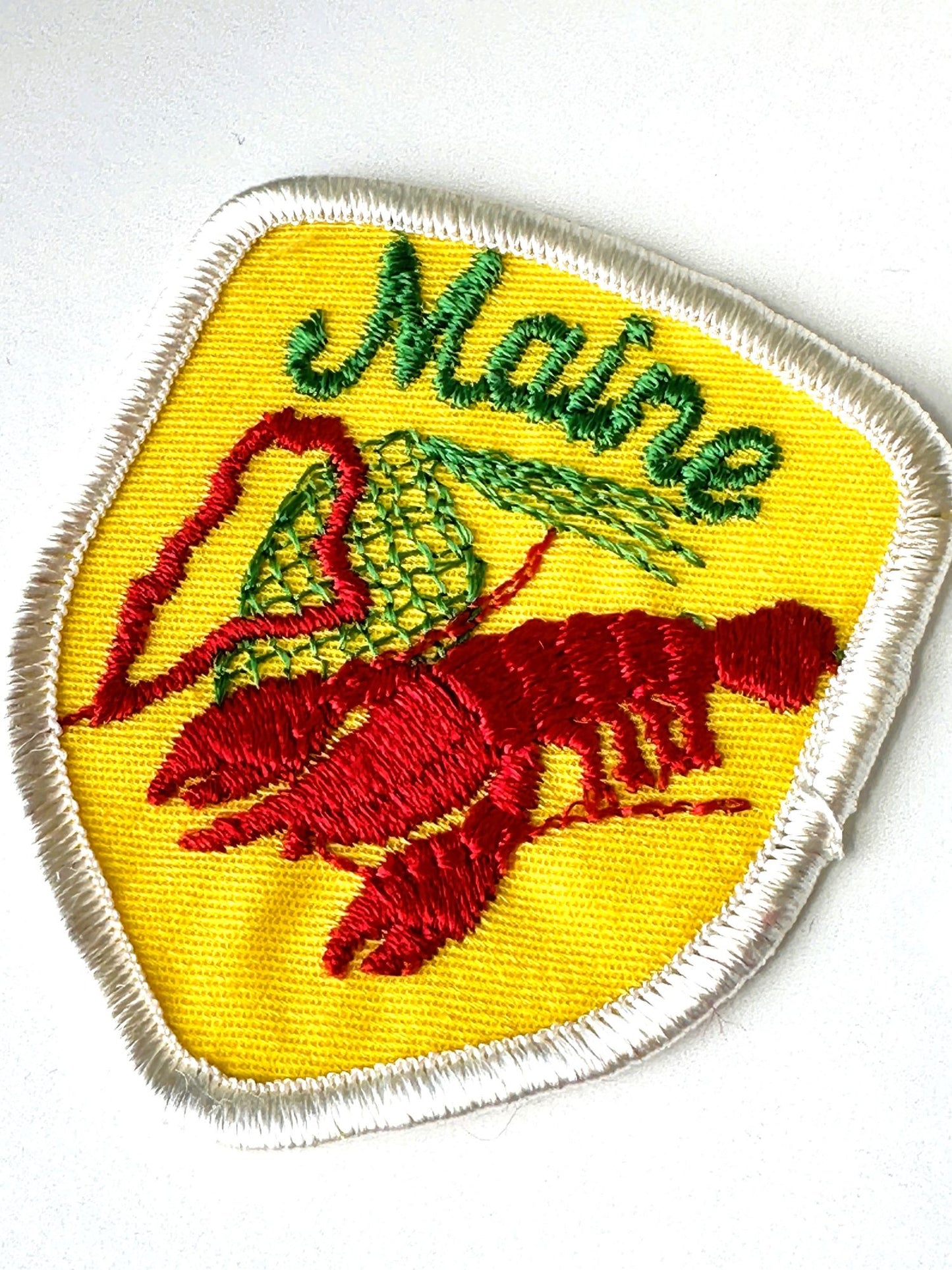 Maine Lobster Large Yellow Vintage Patch