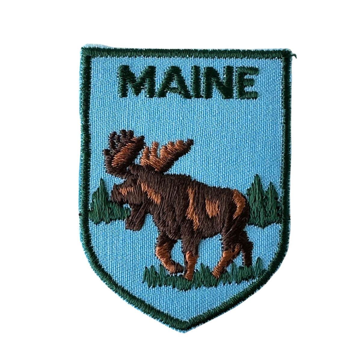 Maine Moose Blue Vintage Patch