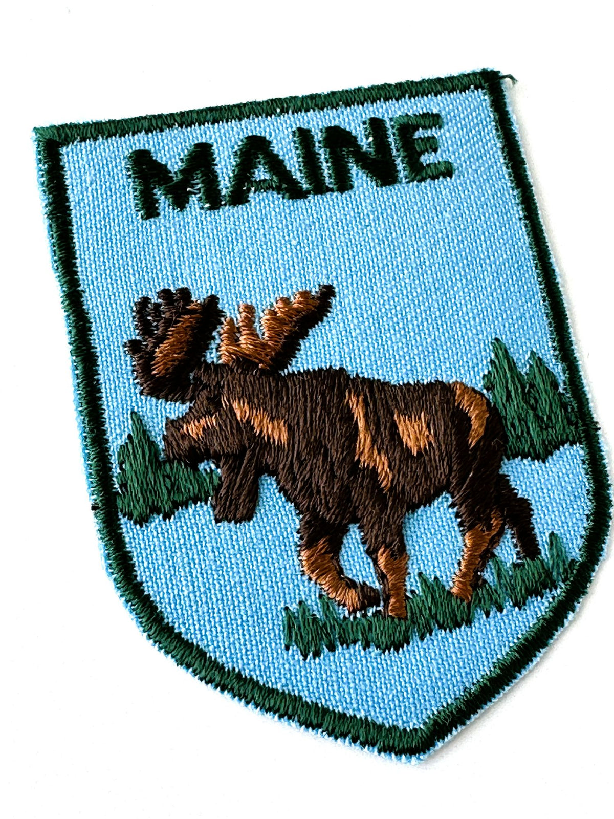 Maine Moose Blue Vintage Patch