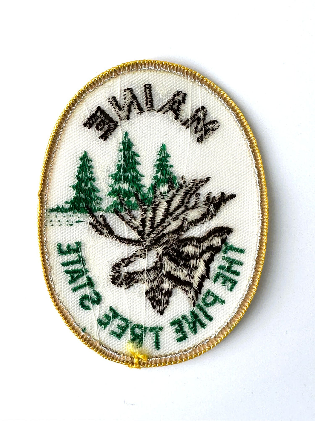 Maine Moose The Pine Tree State Large Vintage Patch