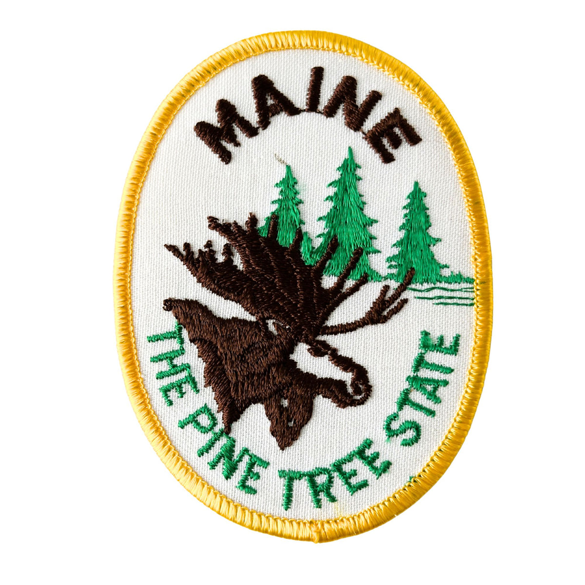 Maine Moose The Pine Tree State Large Vintage Patch