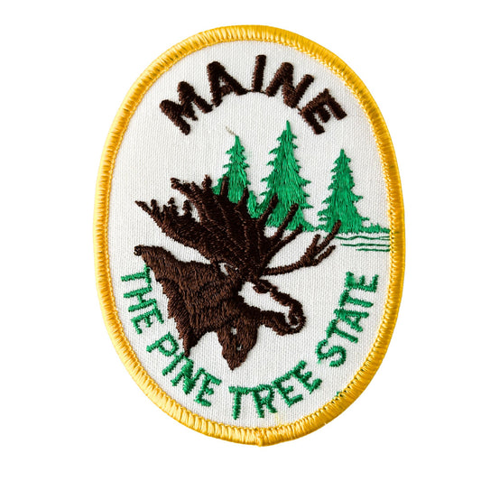 Maine Moose The Pine Tree State Large Vintage Patch