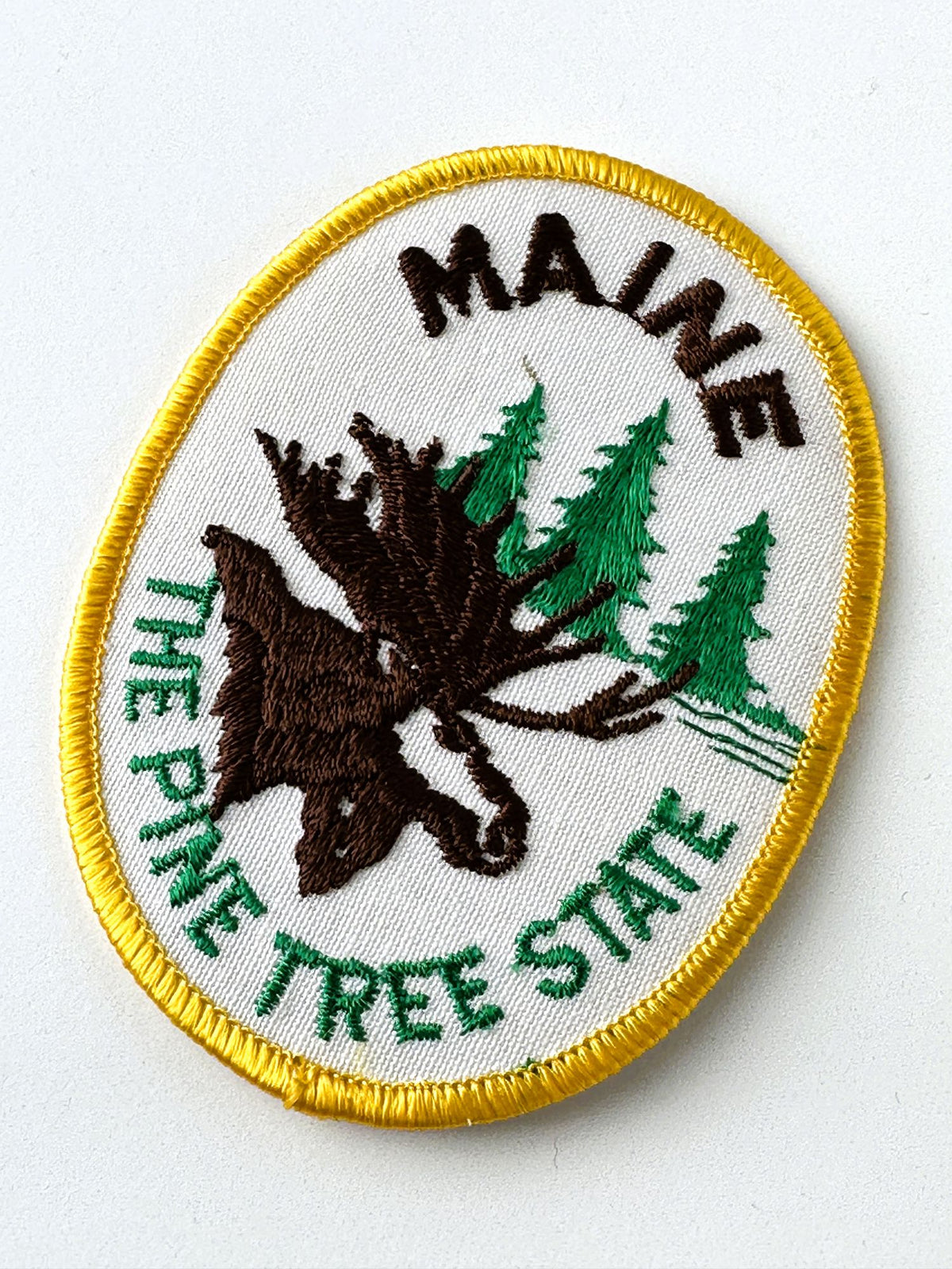 Maine Moose The Pine Tree State Large Vintage Patch