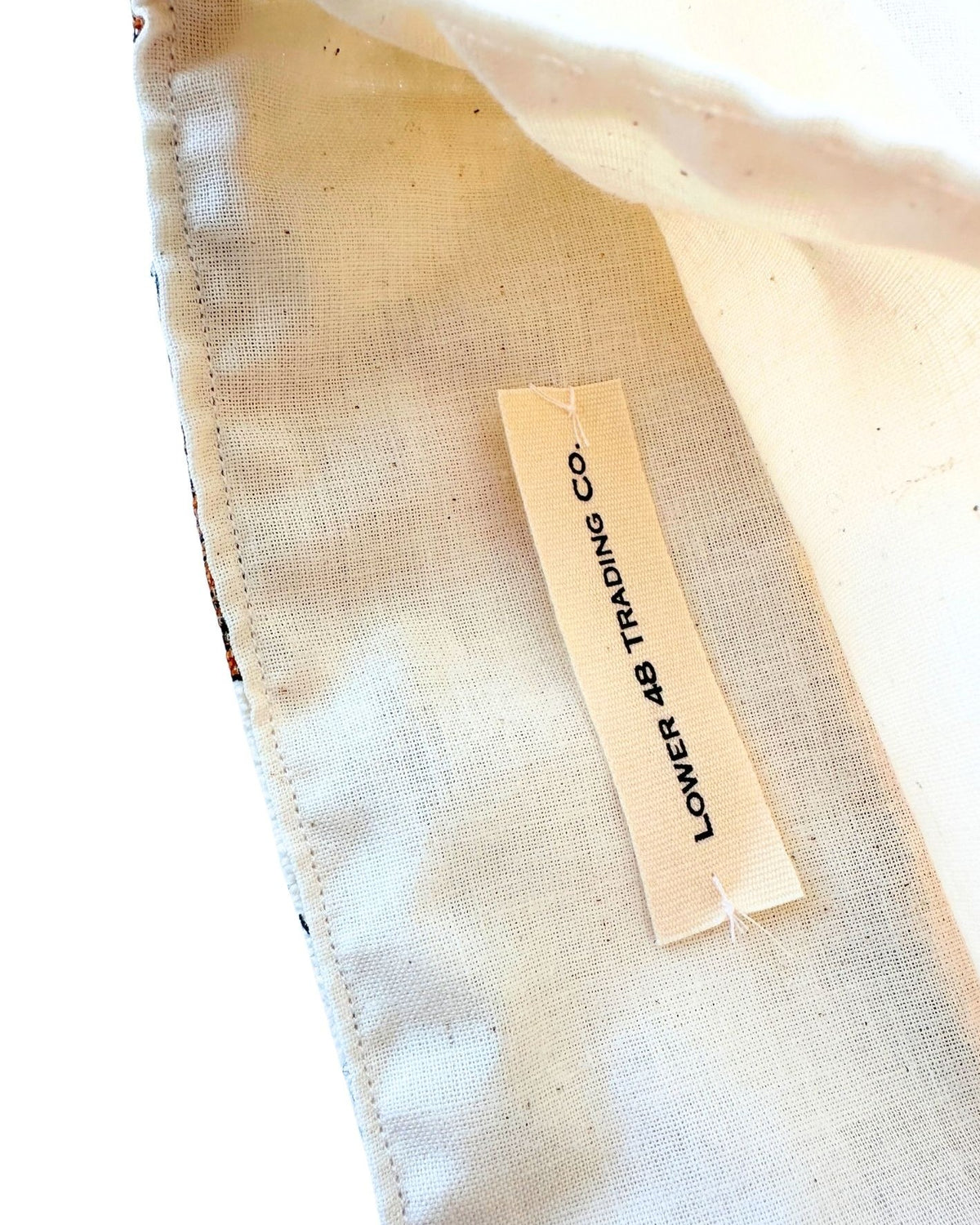 Maine Portland Head Light Nautical Lobster Vintage Hand Printed Linen Freshly Sewn Stocking