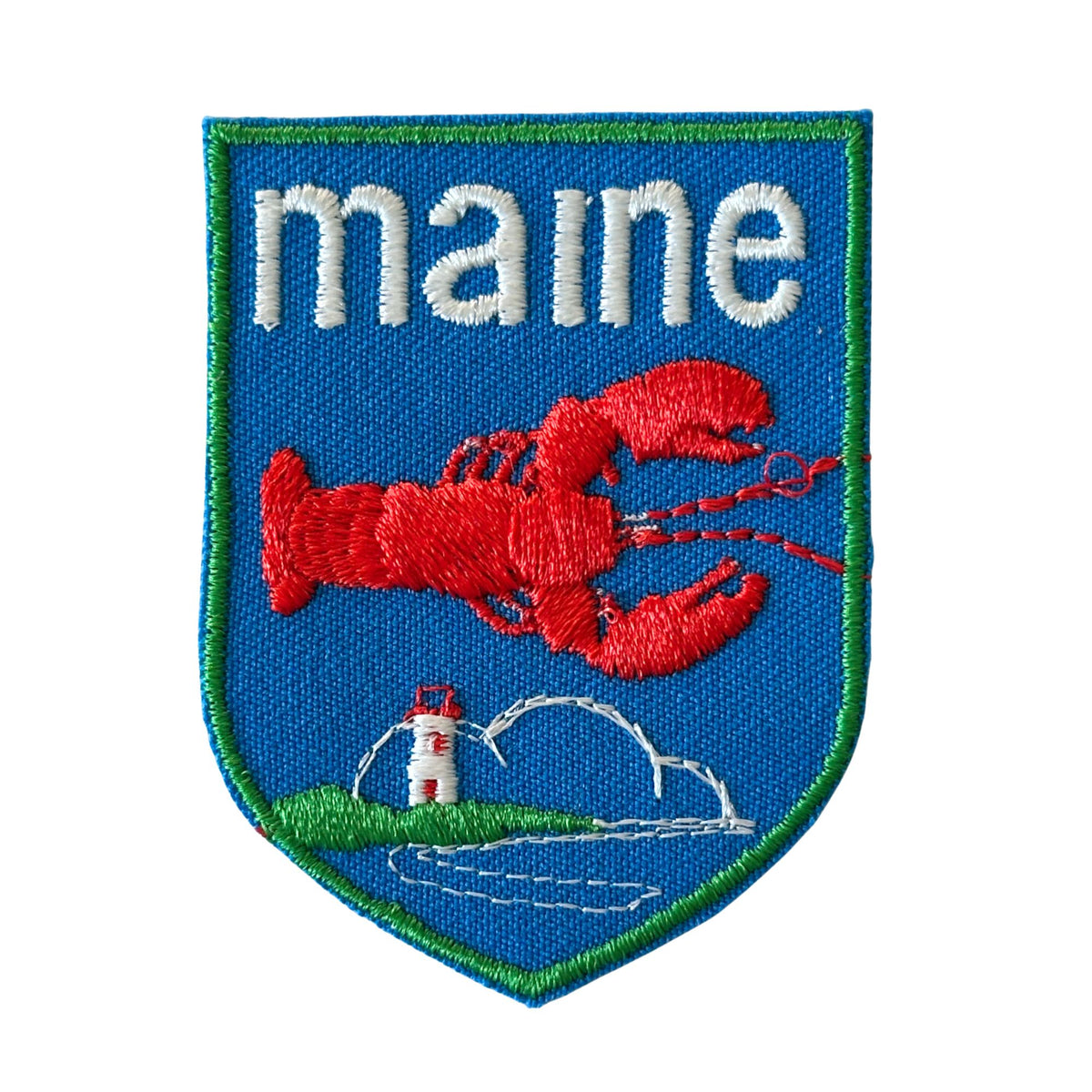 Maine Lobster Red White and Blue Vintage Patch