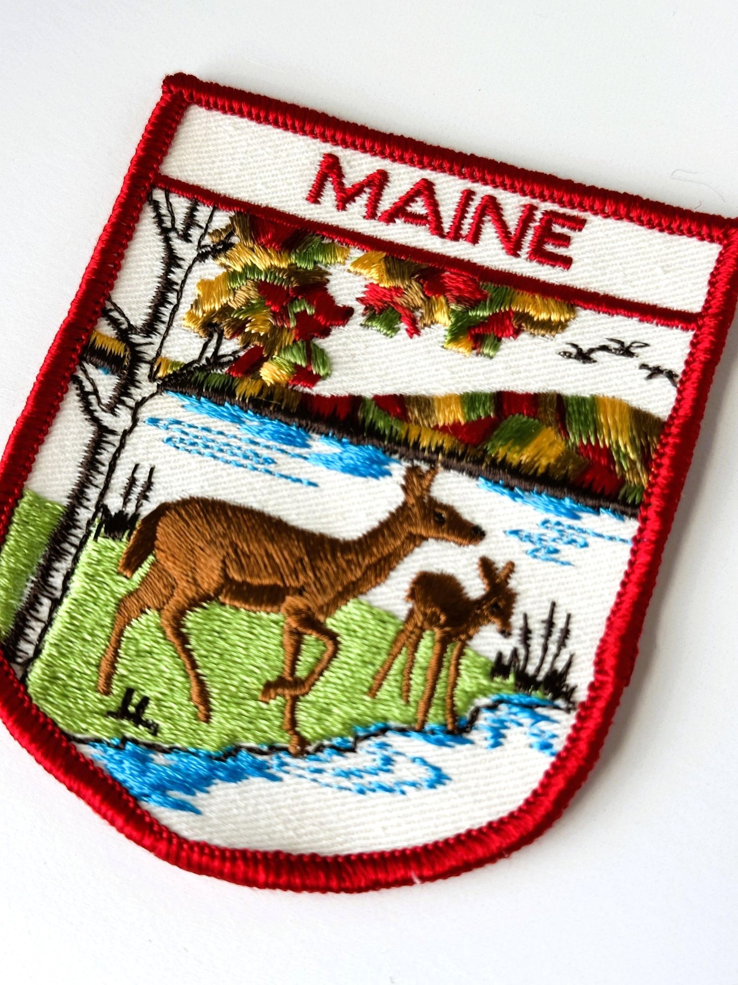 Maine Deer Wildlife Large Vintage Patch