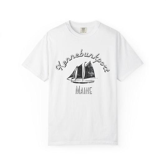 Maine Kennebunkport Sailboat Adult Unisex T-Shirt White