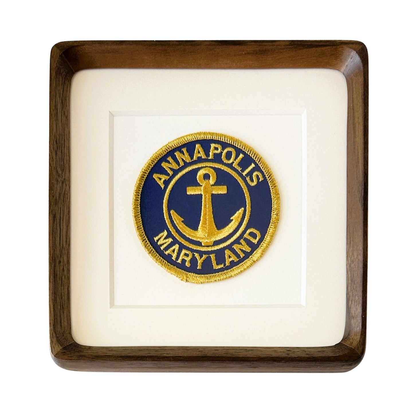 Maryland Annapolis Anchor Large Framed Vintage Travel Patch