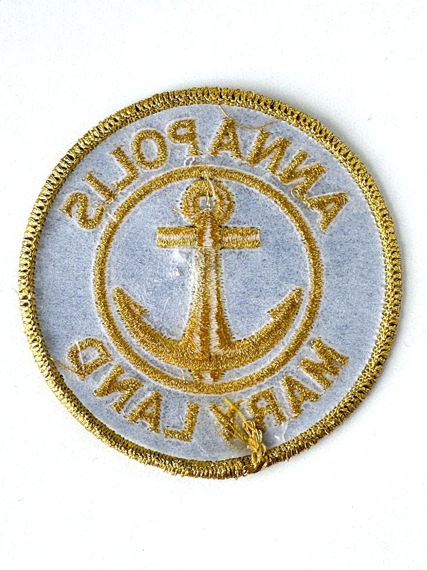 Maryland Annapolis Anchor Navy and Gold Large Vintage Patch