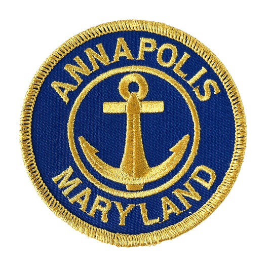 Maryland Annapolis Anchor Navy and Gold Large Vintage Patch