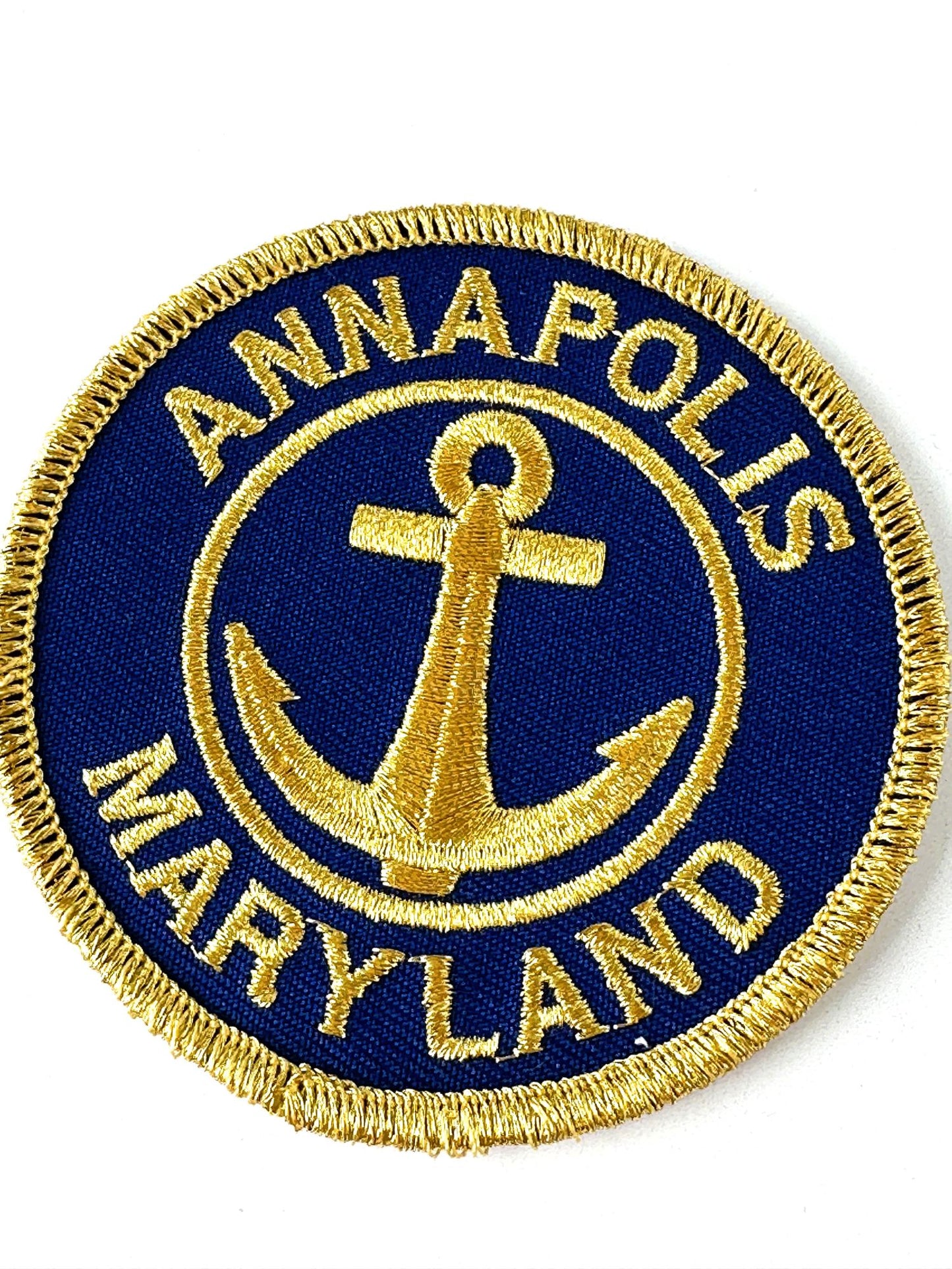Maryland Annapolis Anchor Navy and Gold Large Vintage Patch