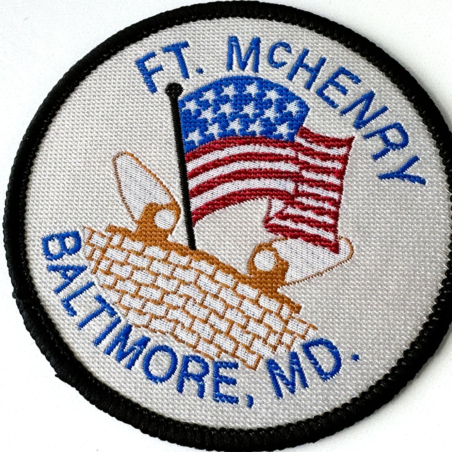 Maryland Baltimore Fort McHenry American Flag Vintage Patch