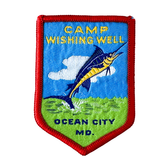 Maryland Ocean City Camp Wishing Well Marlin Vintage Patch