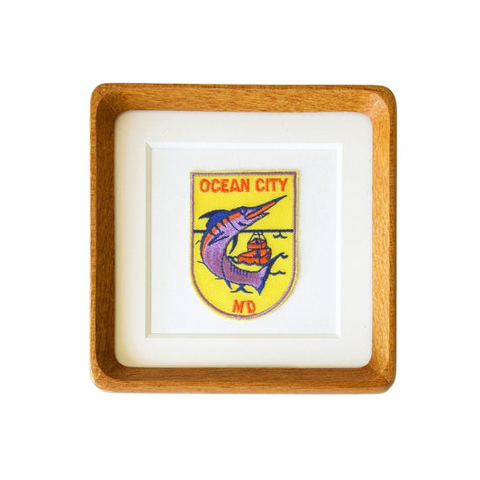 Maryland Ocean City Vintage Framed Travel Patch