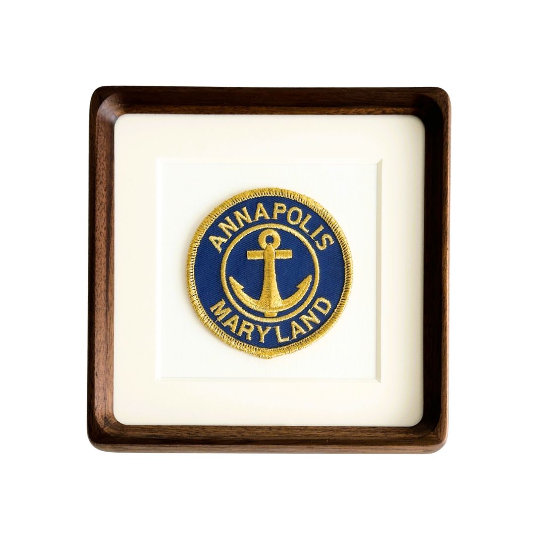 Maryland Annapolis Anchor Large Framed Vintage Travel Patch