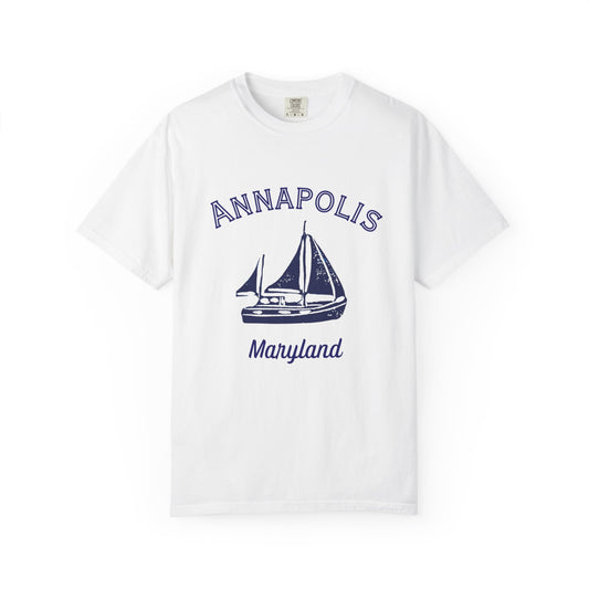 Maryland Annapolis Sailboat Adult Unisex T-Shirt White