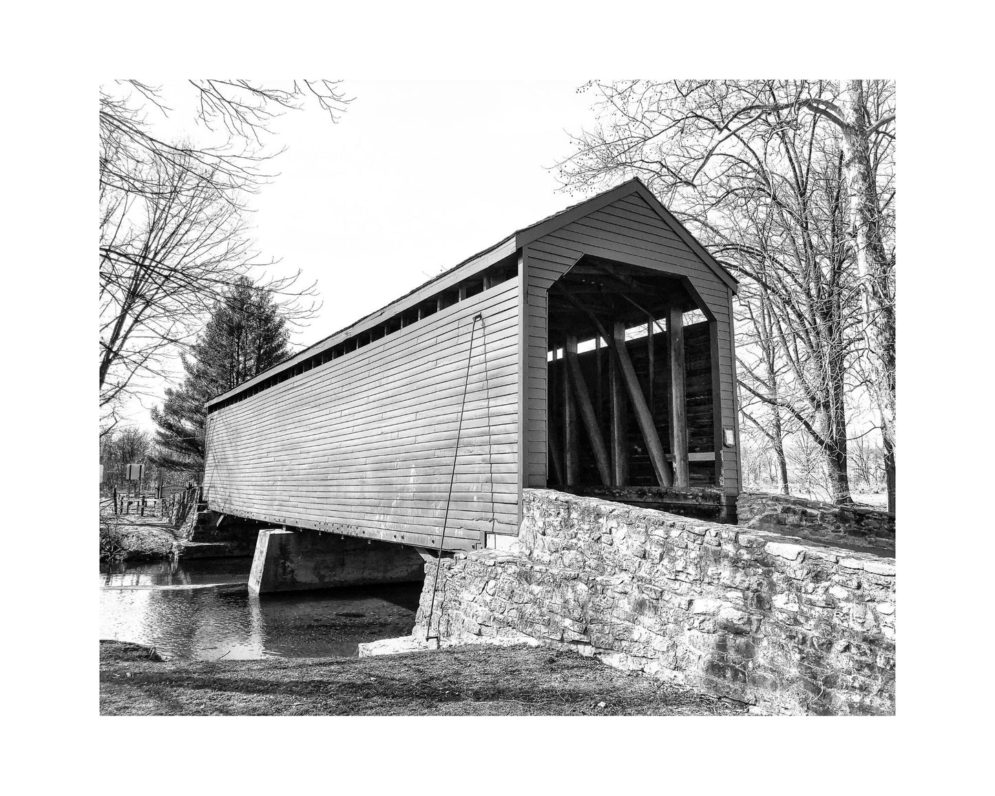 Maryland Loys Station Covered Bridge in Rocky Ridge Giclee Travel Print