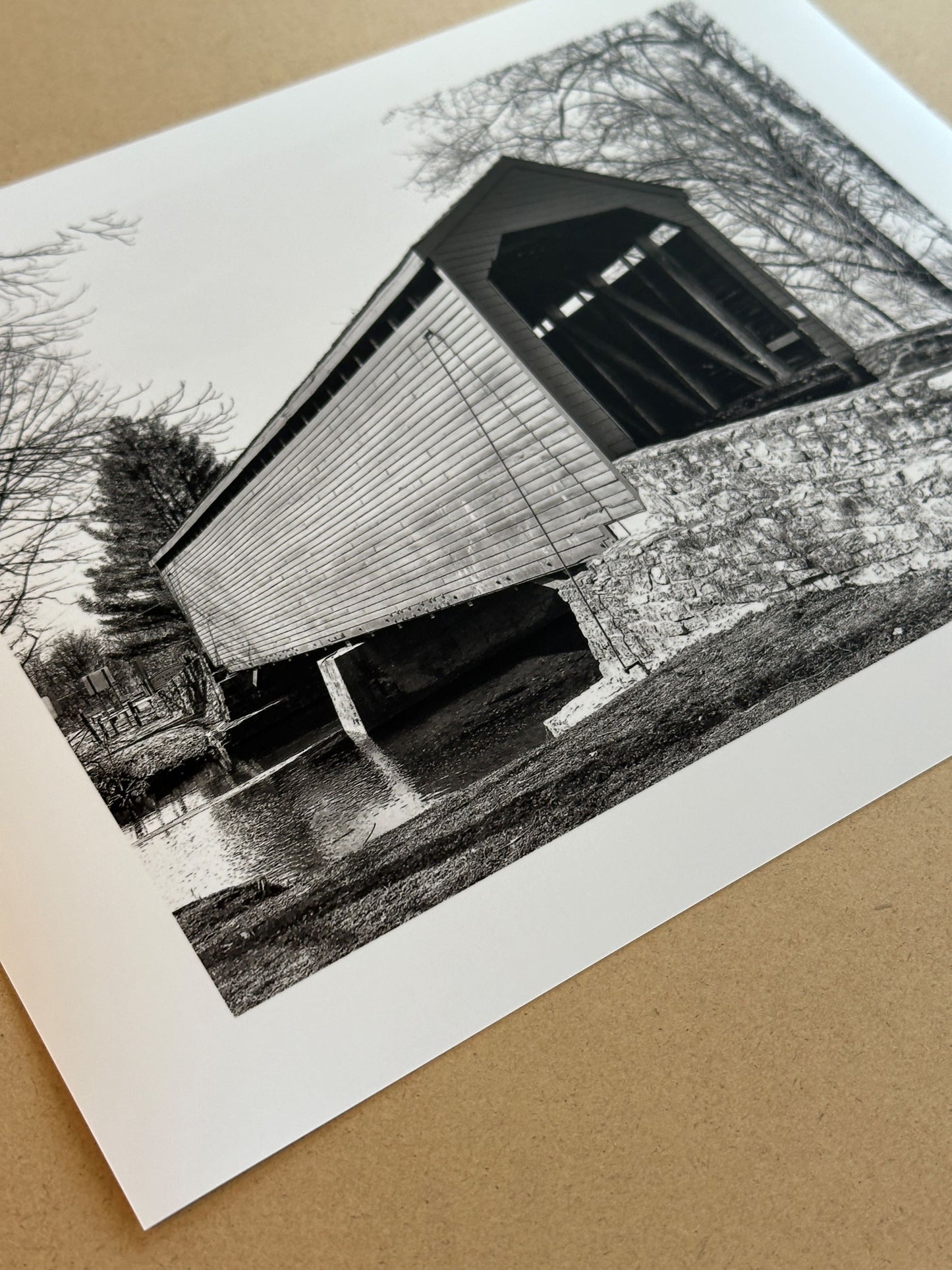 Maryland Loys Station Covered Bridge in Rocky Ridge Giclee Travel Print