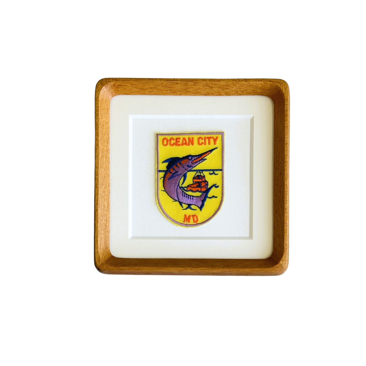 Maryland Ocean City Vintage Framed Travel Patch