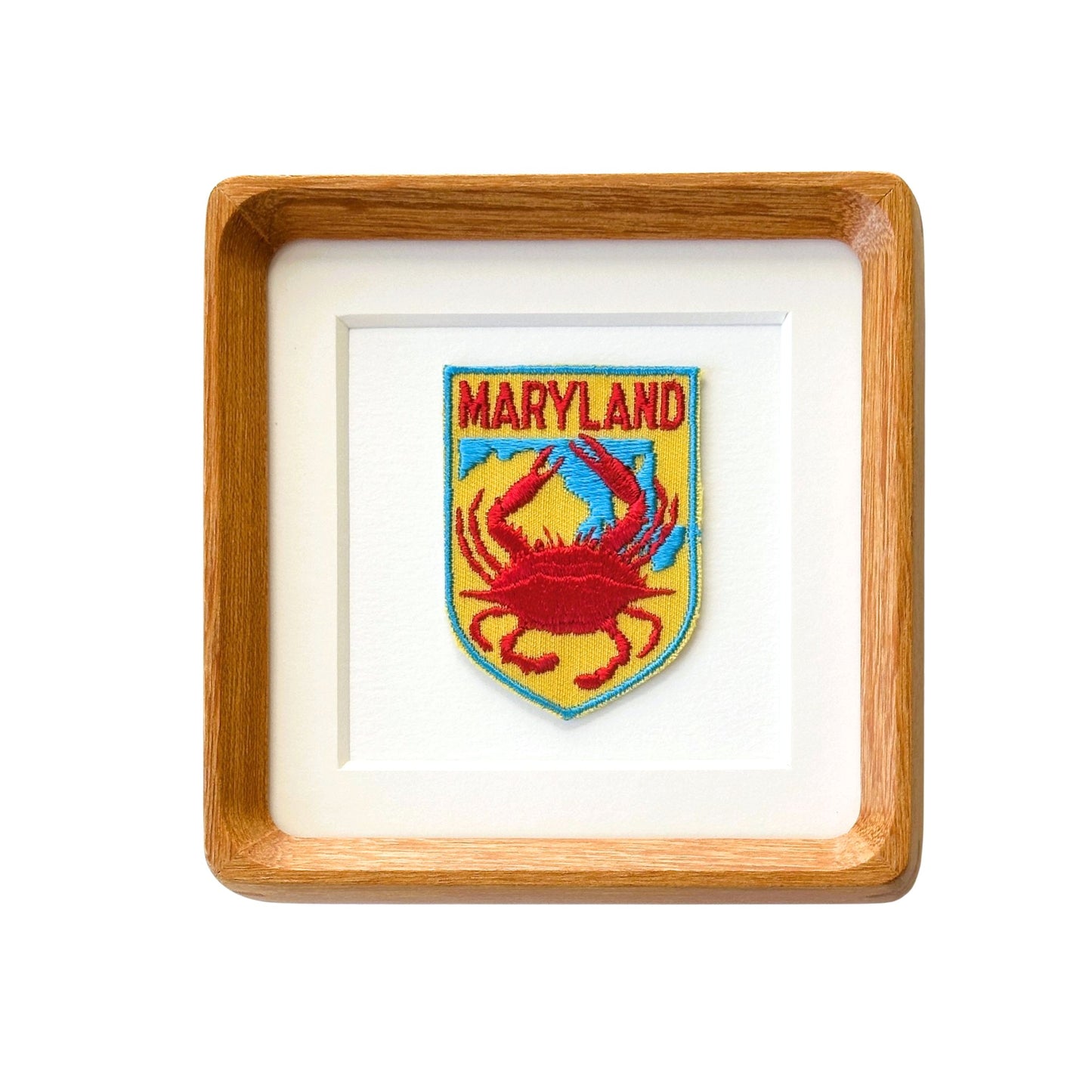 Maryland Crab Framed Vintage Travel Patch
