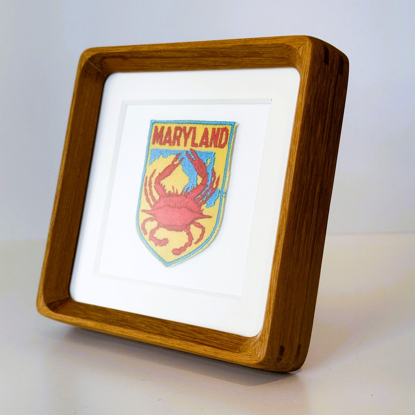 Maryland Crab Framed Vintage Travel Patch