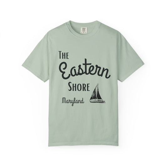 Maryland Eastern Shore Sailboat Adult Unisex T-Shirt Bay Green