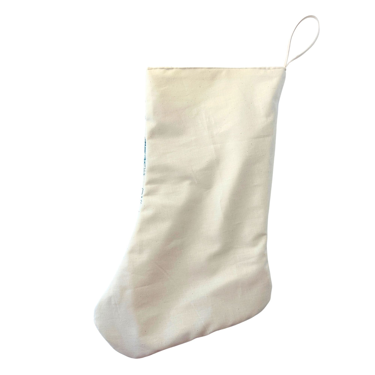 Massachusetts Boston Vintage Hand Printed Linen Freshly Sewn Stocking