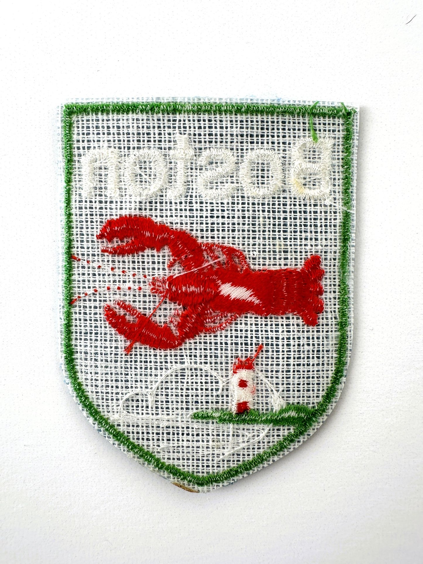 Massachusetts Boston Red Lobster and Lighthouse Vintage Patch