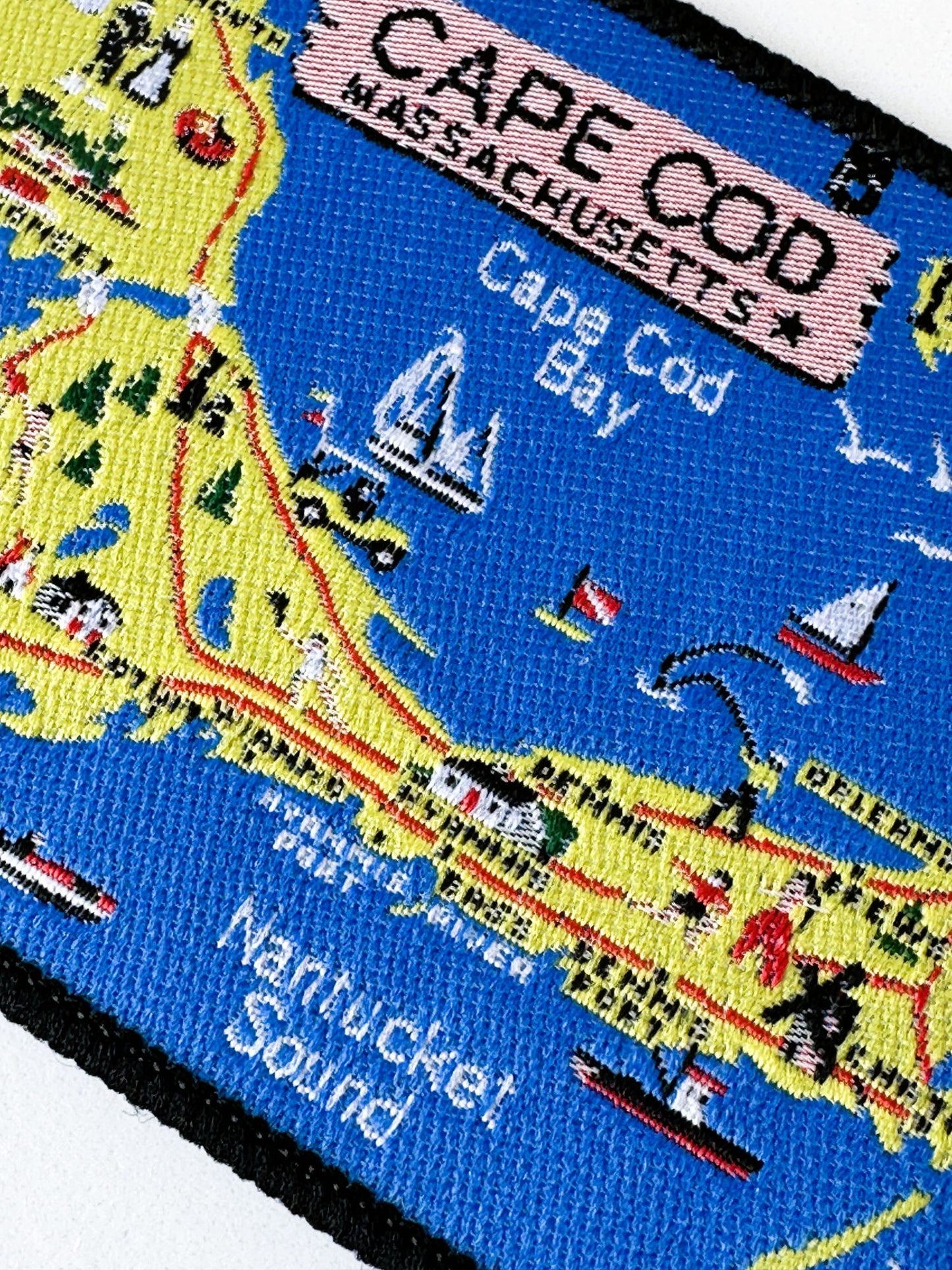 Massachusetts Cape Cod Map Large Vintage Patch