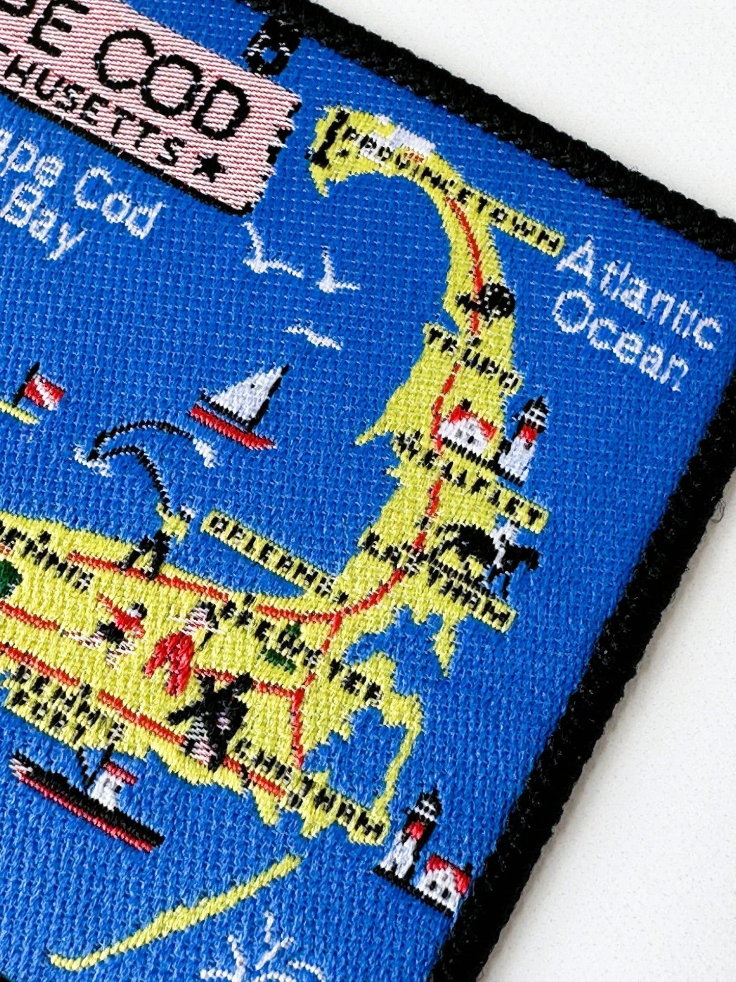 Massachusetts Cape Cod Map Large Vintage Patch