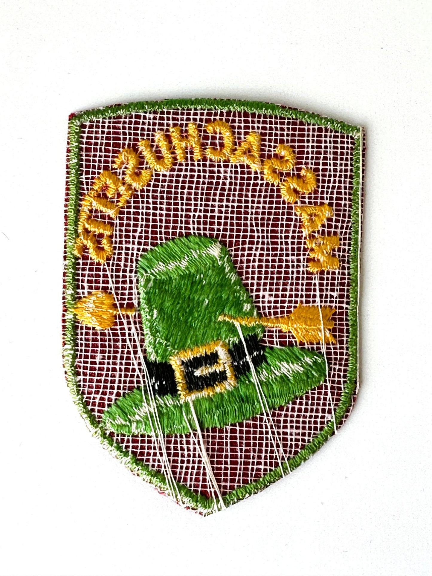 Massachusetts Old Turnpike Pilgrim Hat and Arrow Vintage Patch